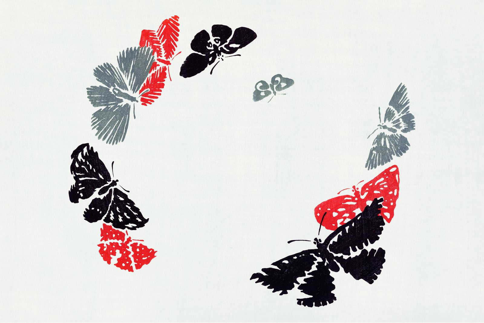 Elegant Butterfly Dance Wall Art