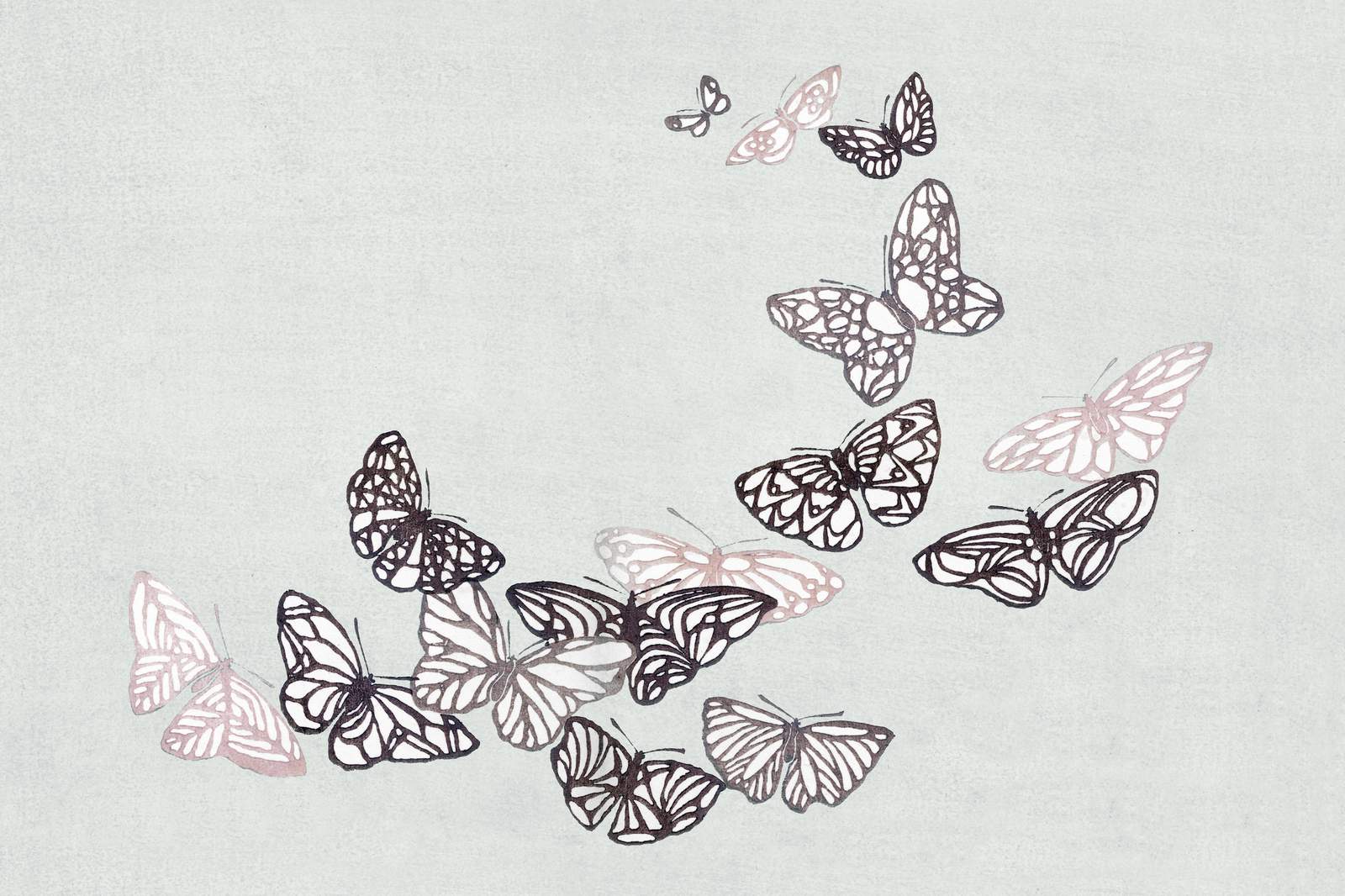 Elegant Butterfly Swarm Wall Art