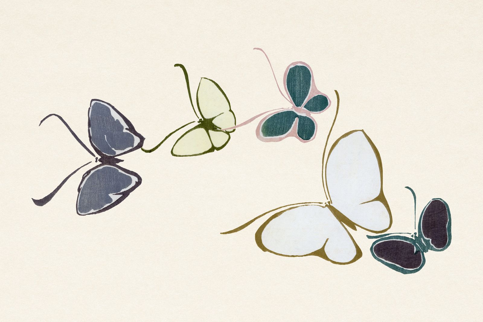 Elegant Butterfly Swirl Wall Art