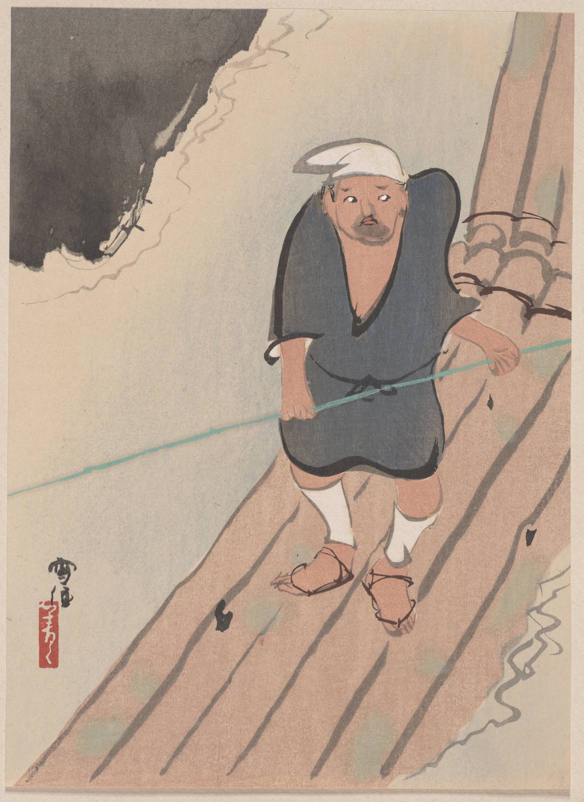 Japanese Fisherman Rope Vintage Art Wall Art