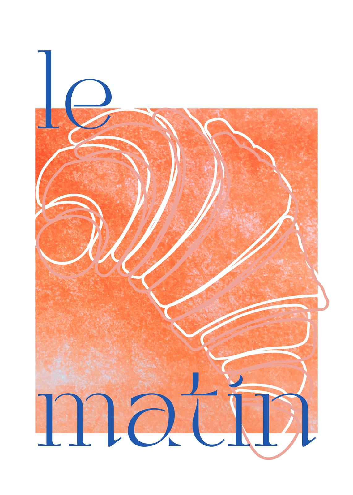 Morning French Croissant Art Wall Art