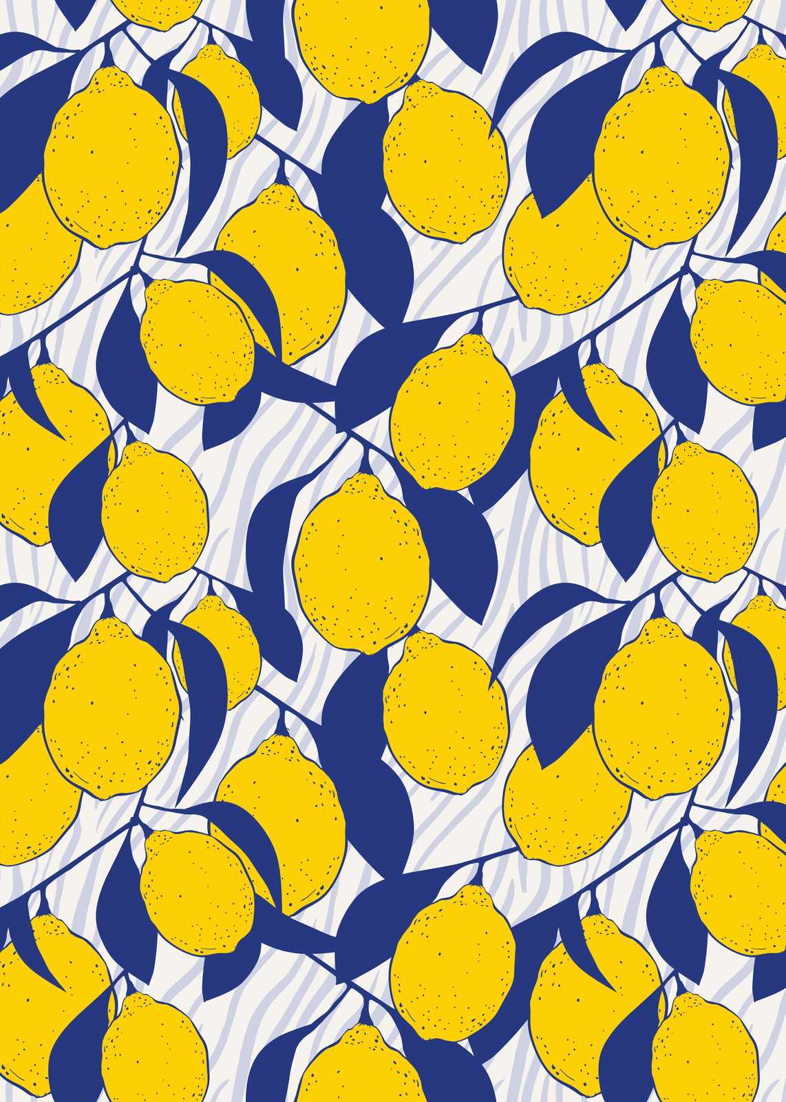 Vibrant Lemon Branch Wall Art