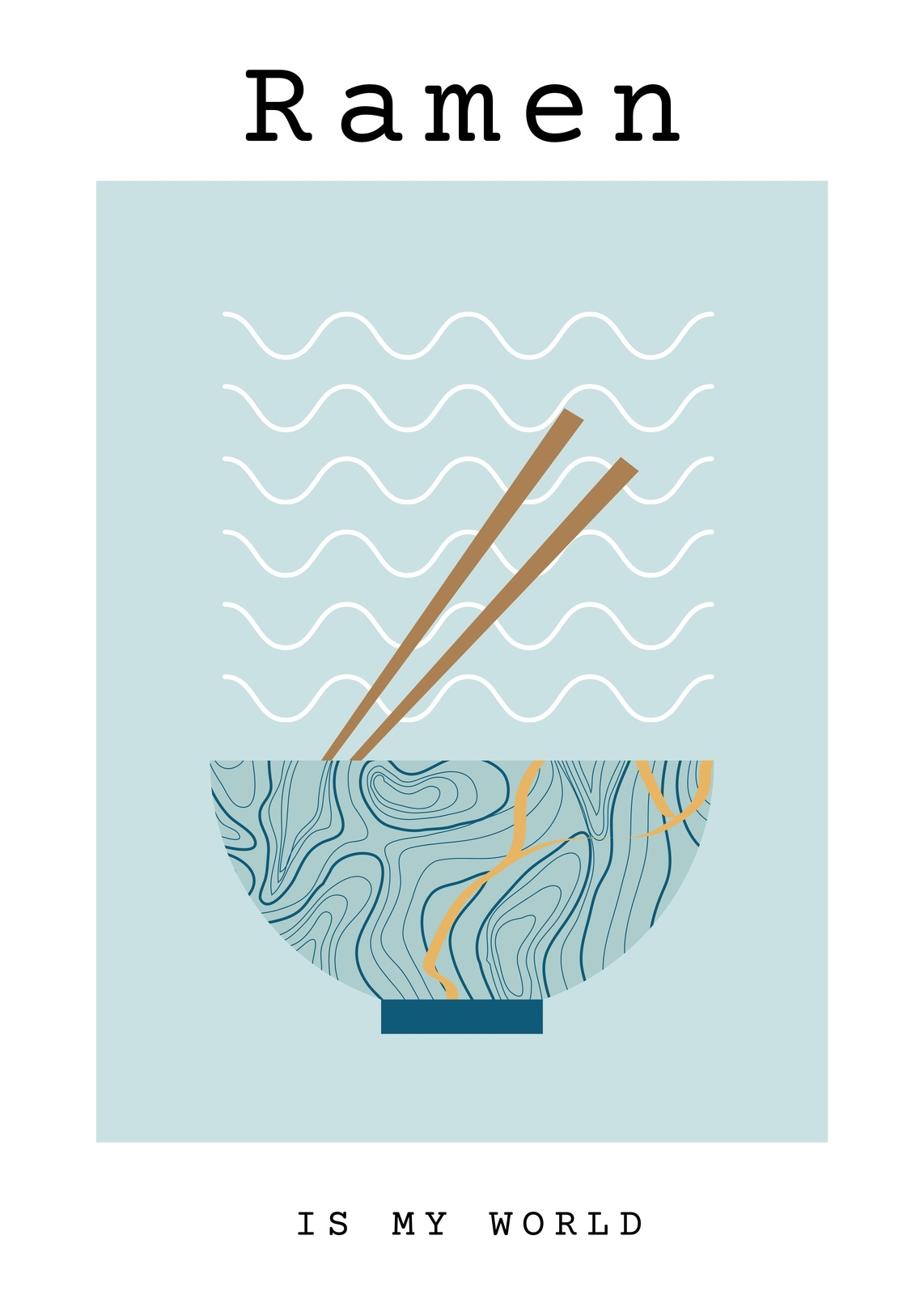 Abstract Ramen Bowl Art Wall Art