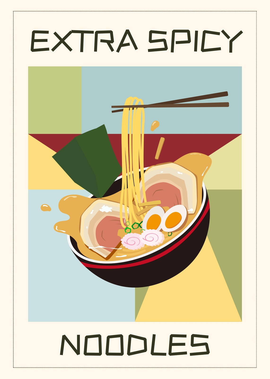 Extra Spicy Ramen Bowl Wall Art