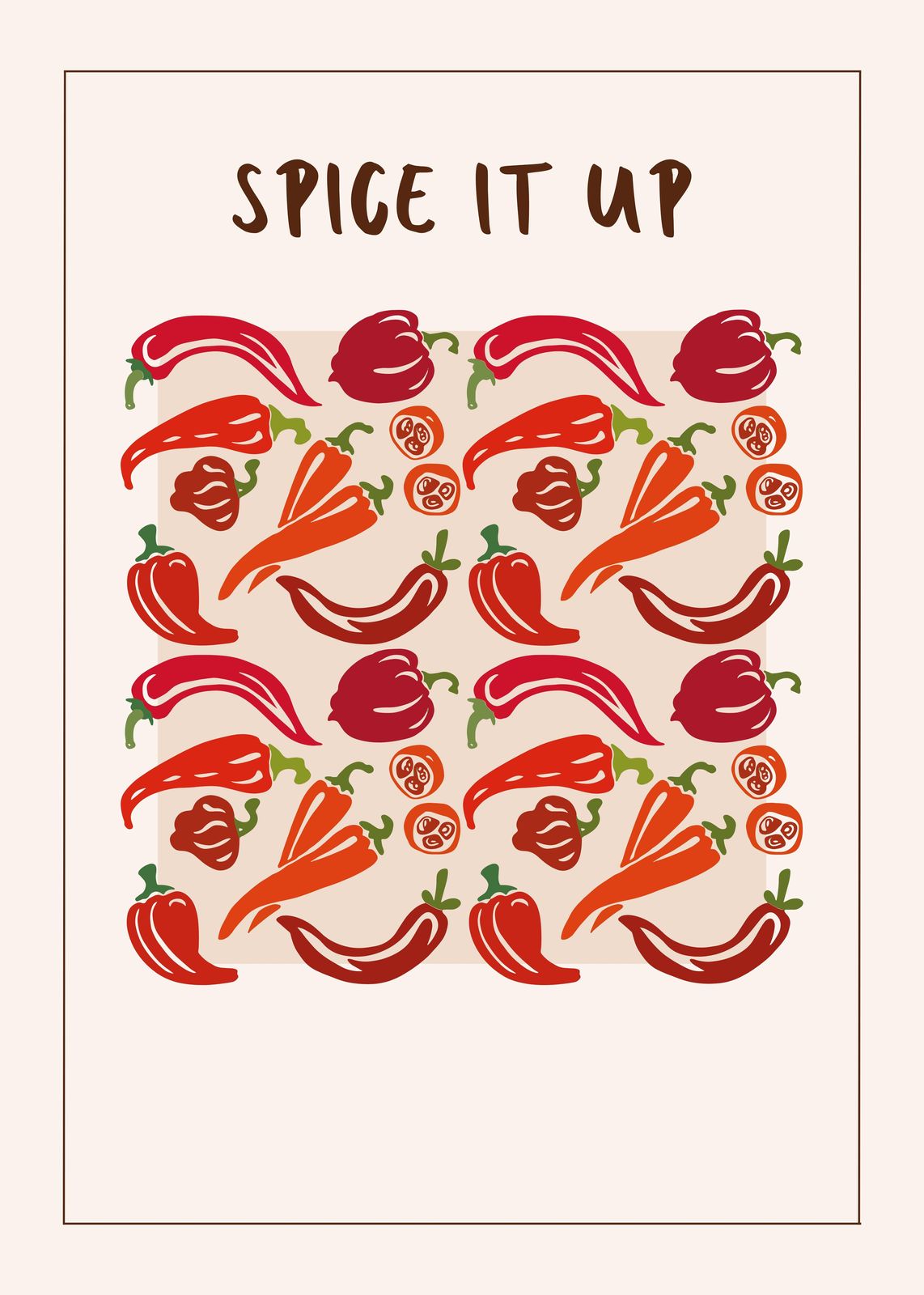 Spicy Chili Pepper Kitchen Wall Art Wall Art