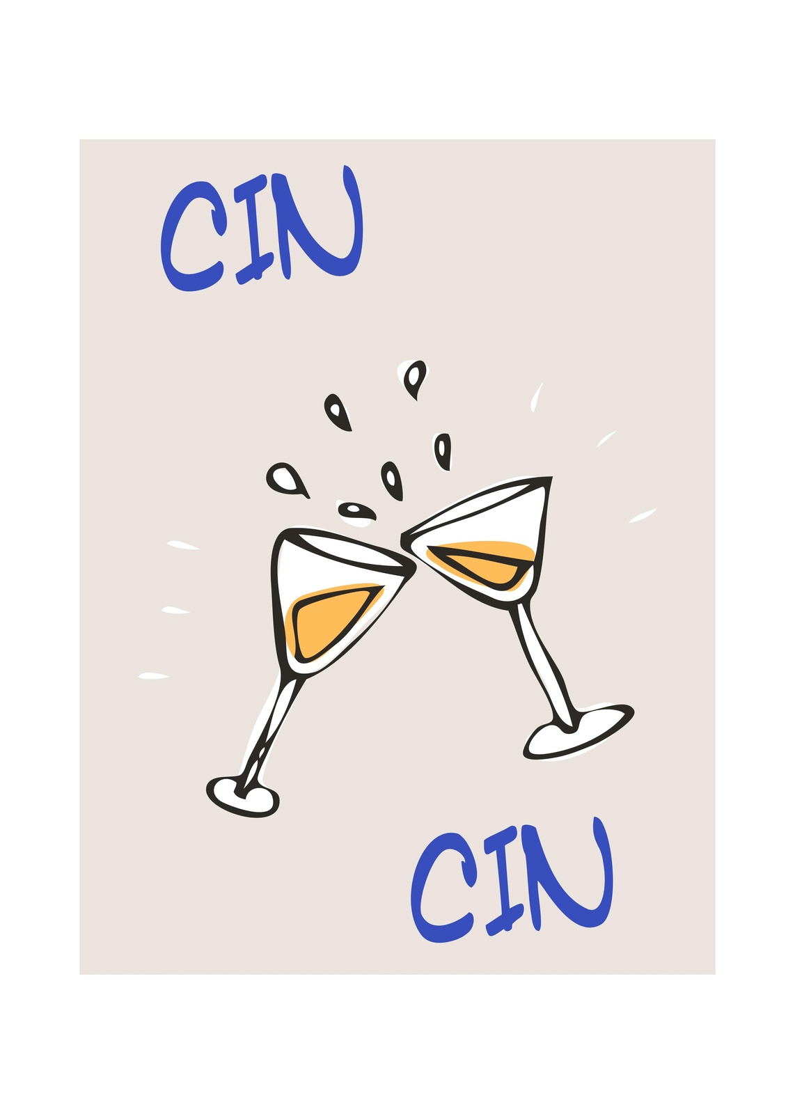 Cin Cin Toast Cheers Wall Art