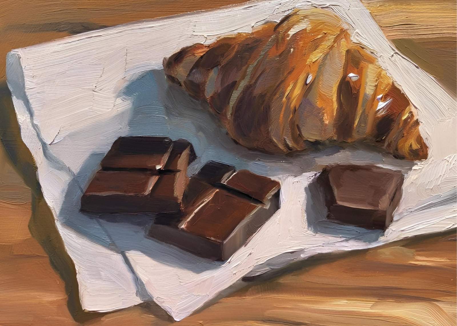 Gourmet Croissant & Chocolate Wall Art