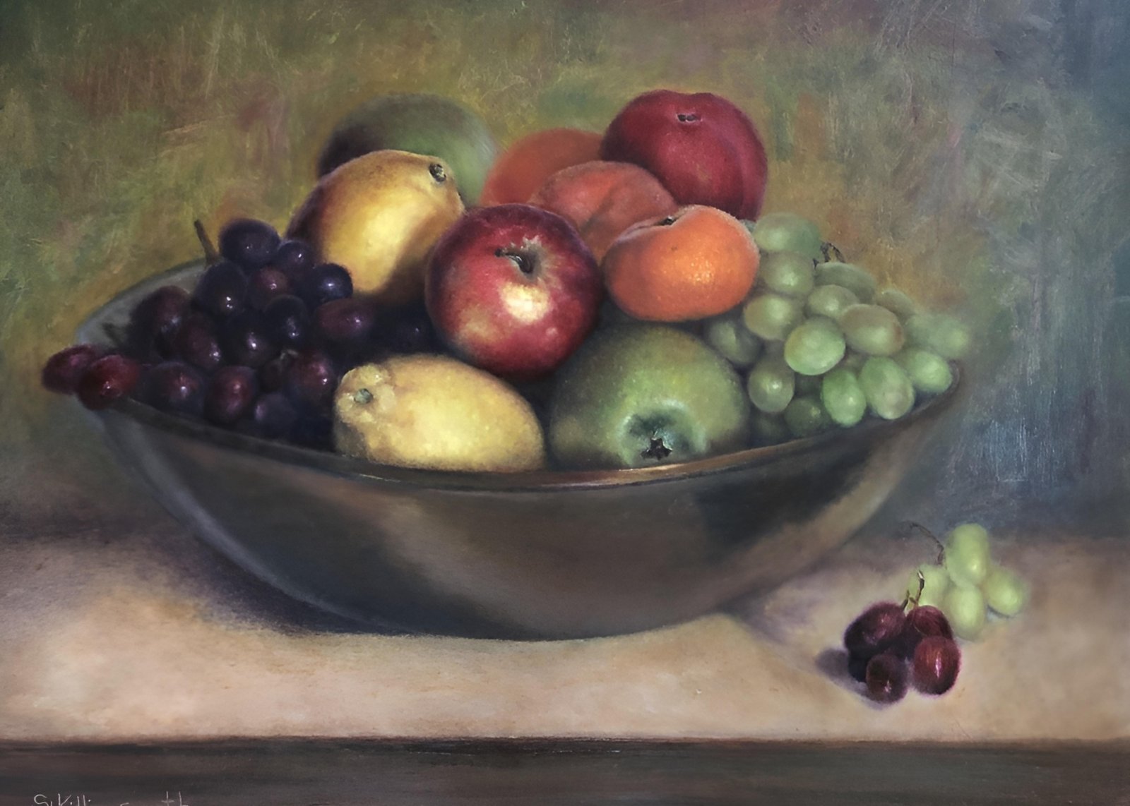 Vibrant Fruit Bowl Still Life Wall Art