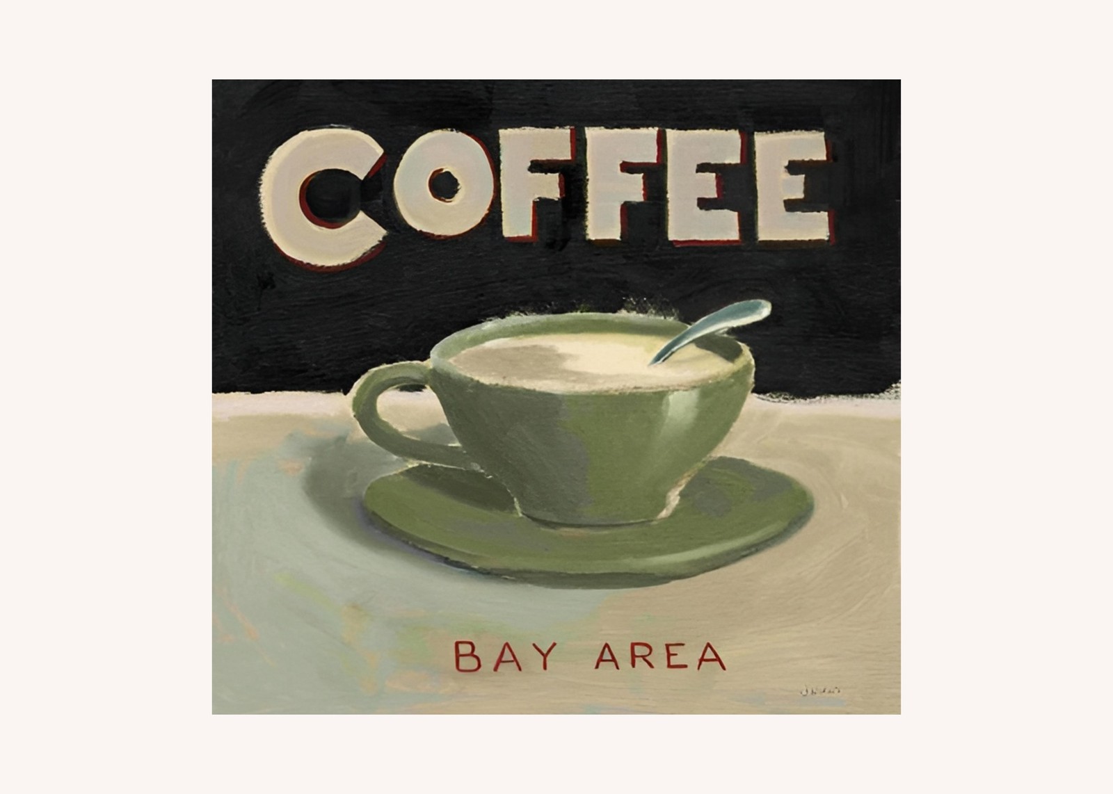 Bay Area Coffee Cup Wall Art