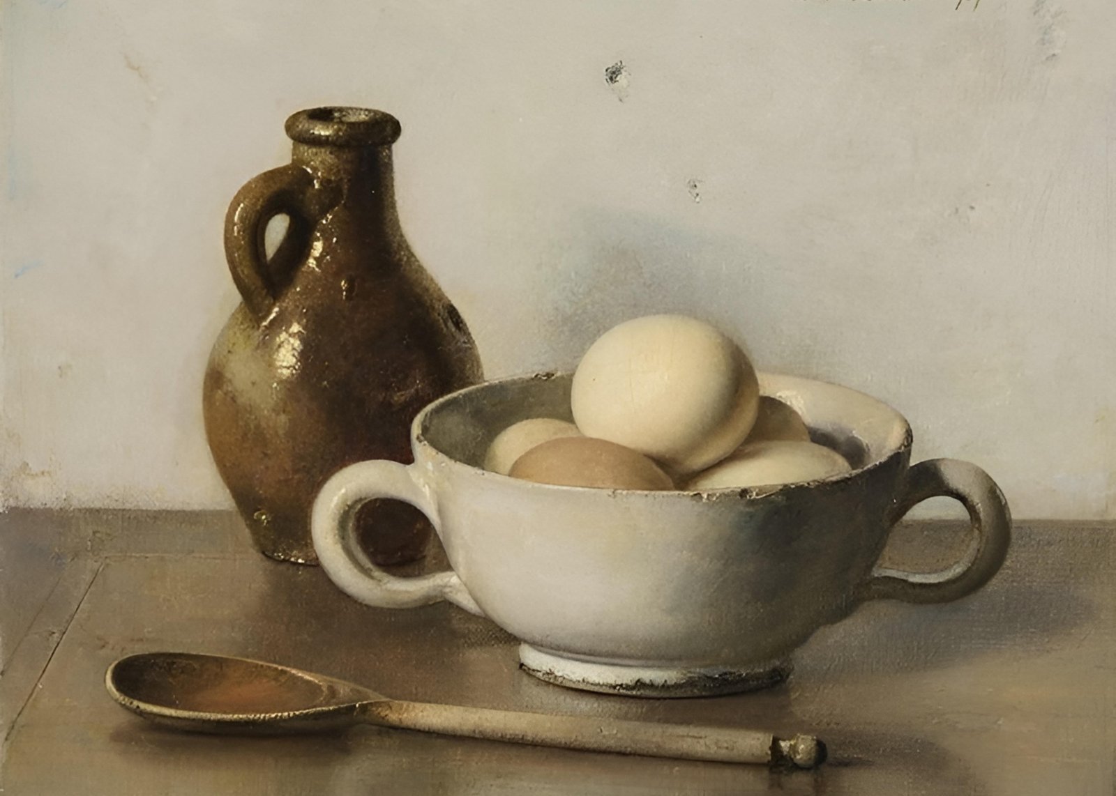 Rustic Still Life Eggs & Jug Wall Art