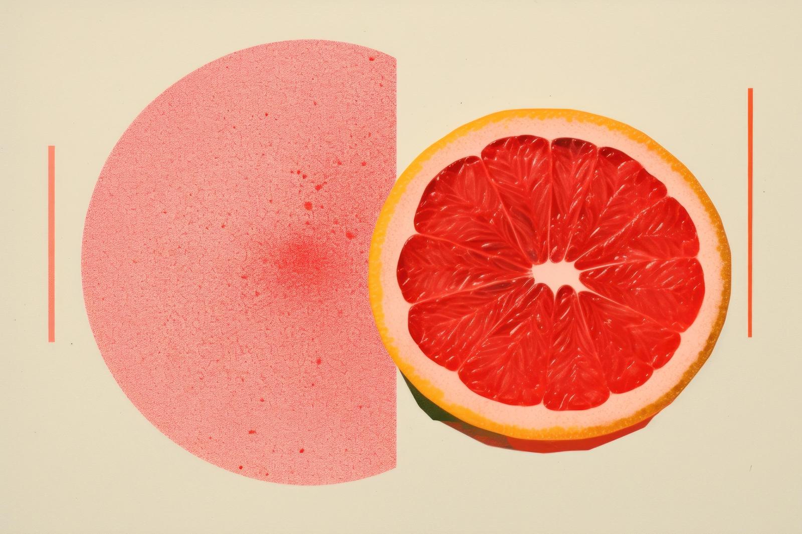 Vibrant Citrus Burst Grapefruit Wall Art