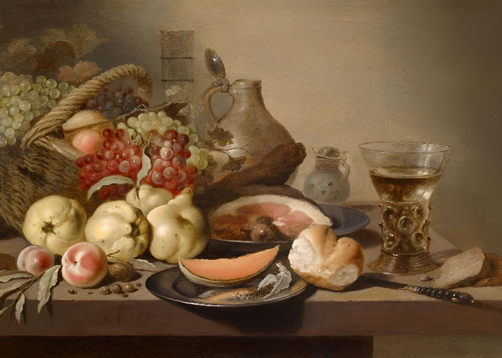 Classic Still Life Fruit & Meat Wall Art