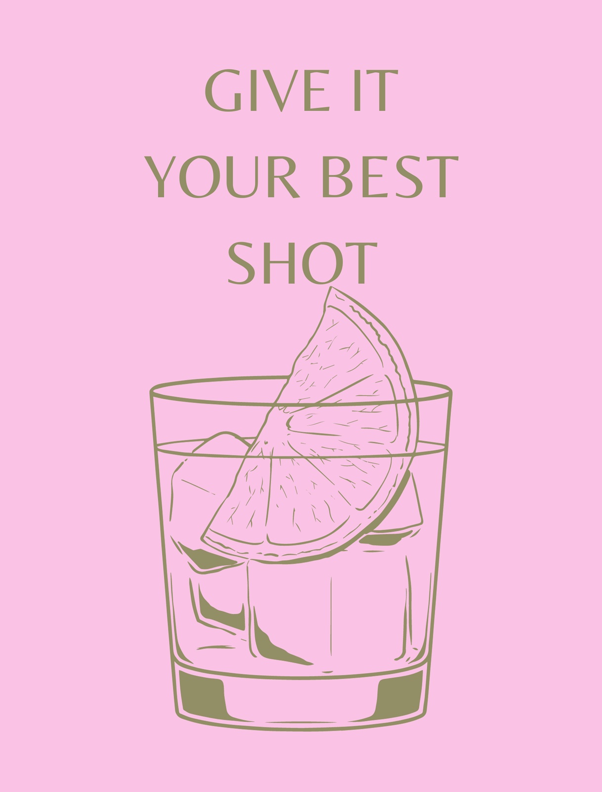 Give It Your Best Shot Cocktail Wall Art