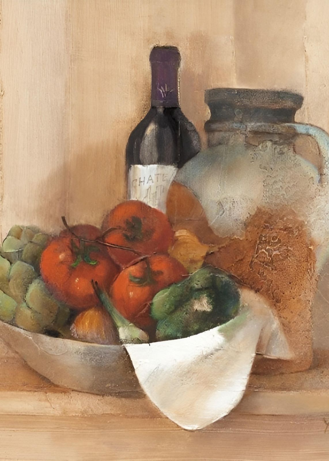 Rustic Vineyard Harvest Still Life Wall Art