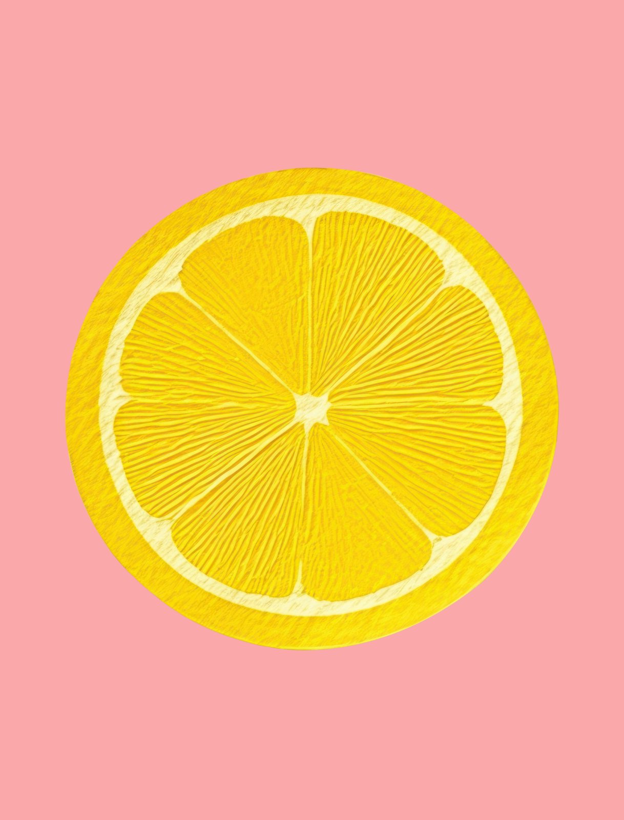 Vibrant Yellow Lemon Slice Wall Art