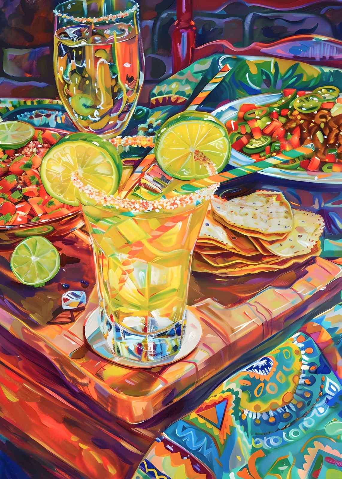 Vibrant Fiesta Margarita Wall Art