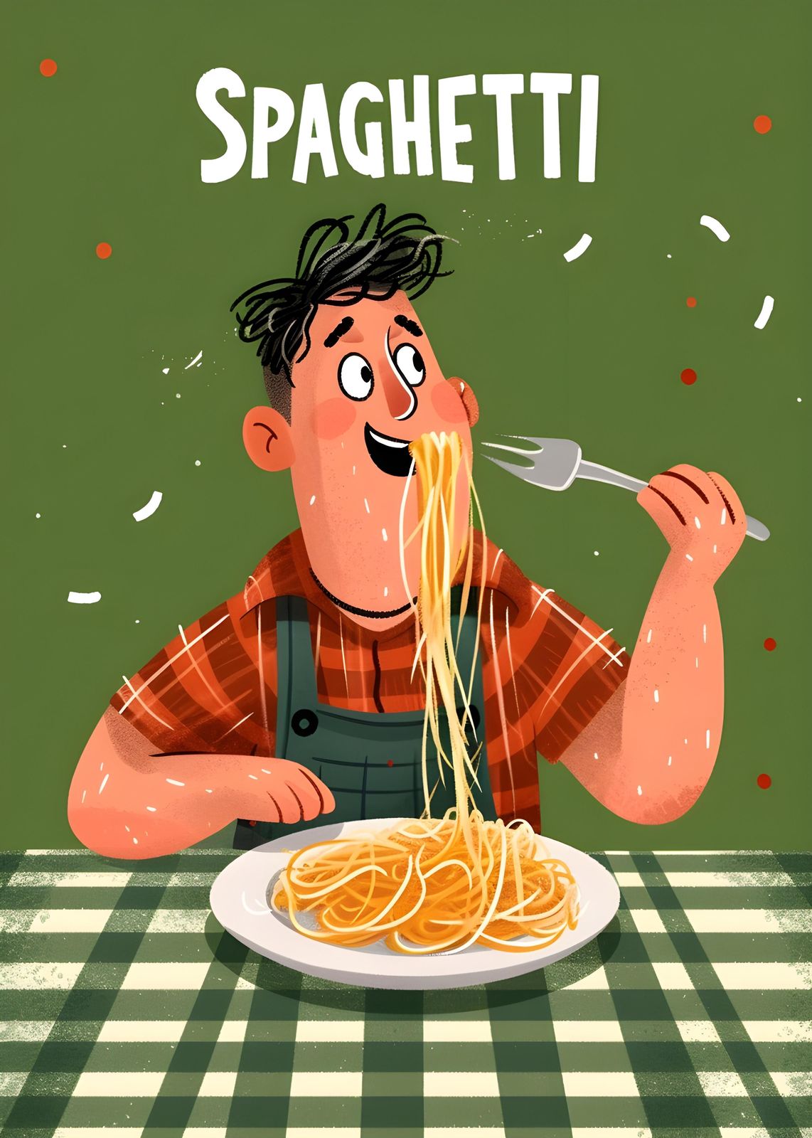 Joyful Spaghetti Diner Art Wall Art