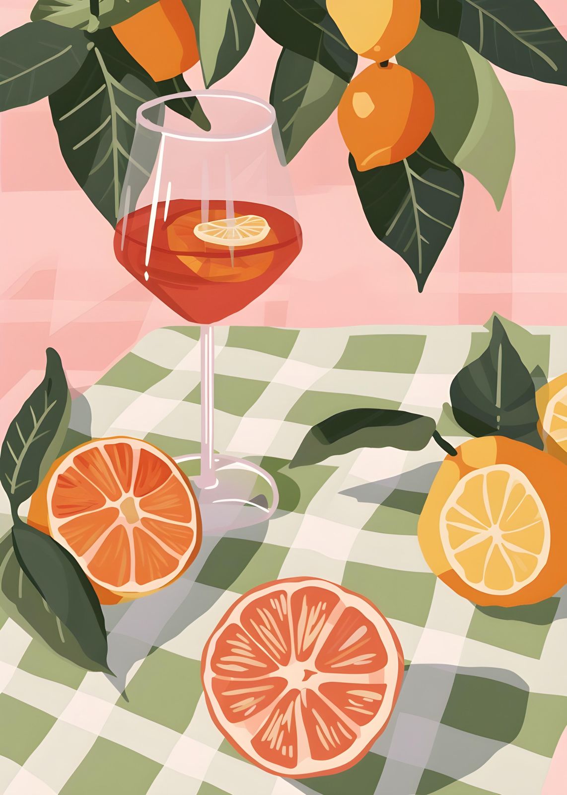Citrus Aperitif Still Life Wall Art