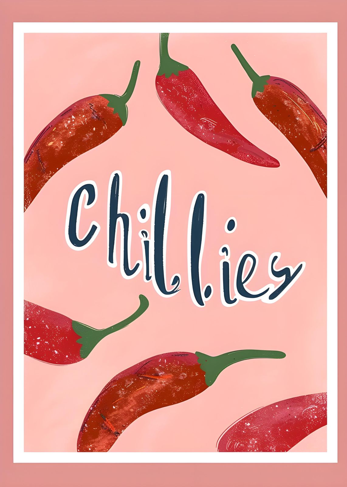 Spicy Chillies Kitchen Art Wall Art