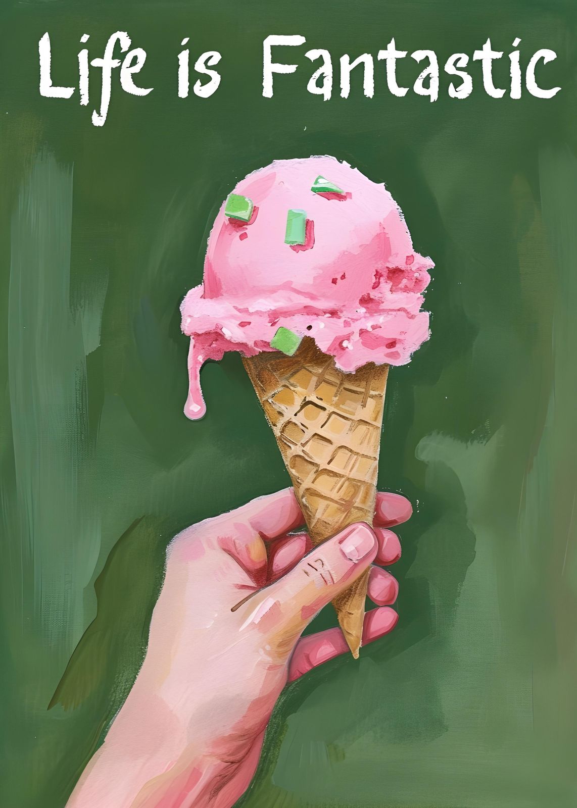 Life is Fantastic Ice Cream Wall Art
