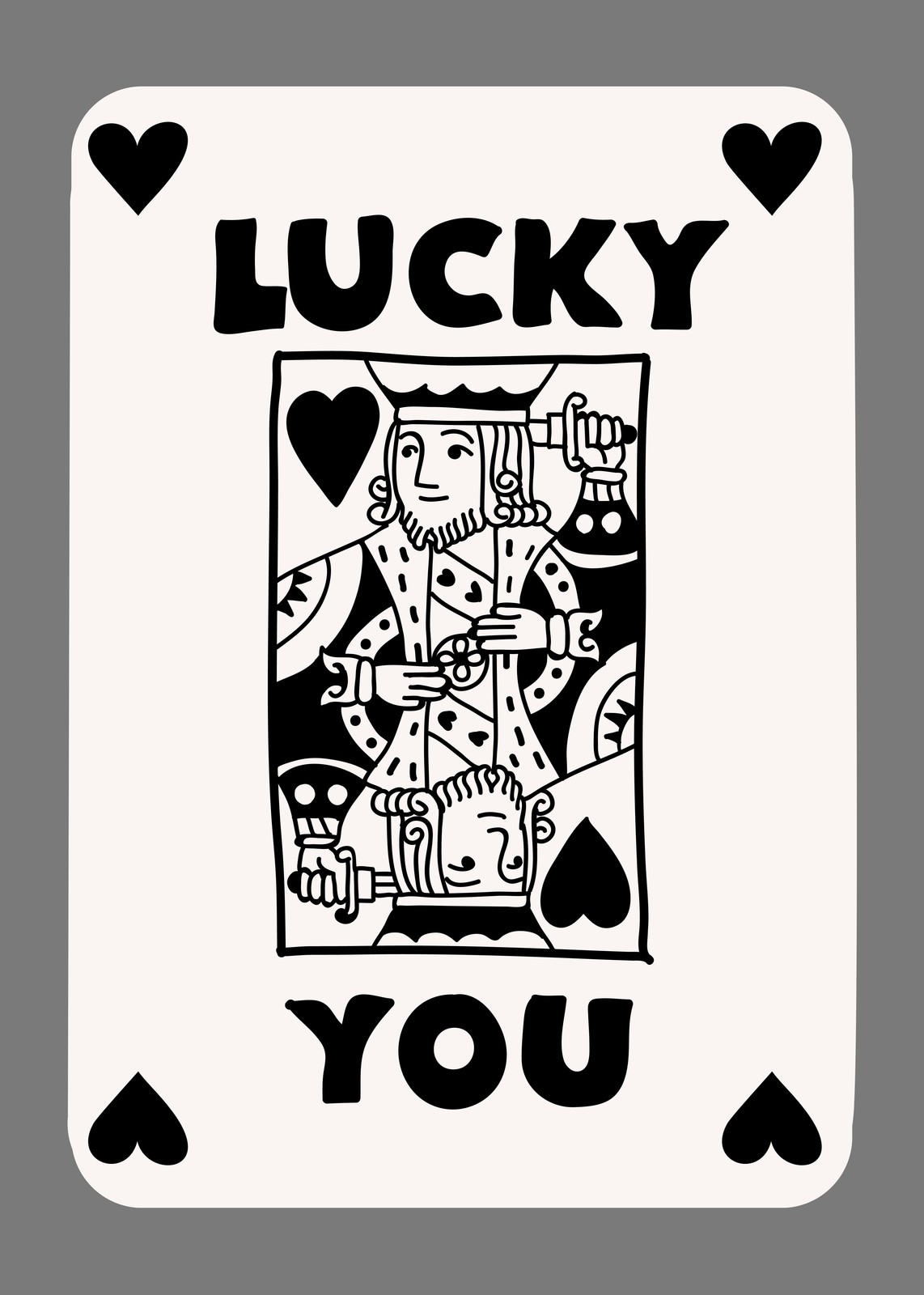 Lucky King Playing Card Wall Art
