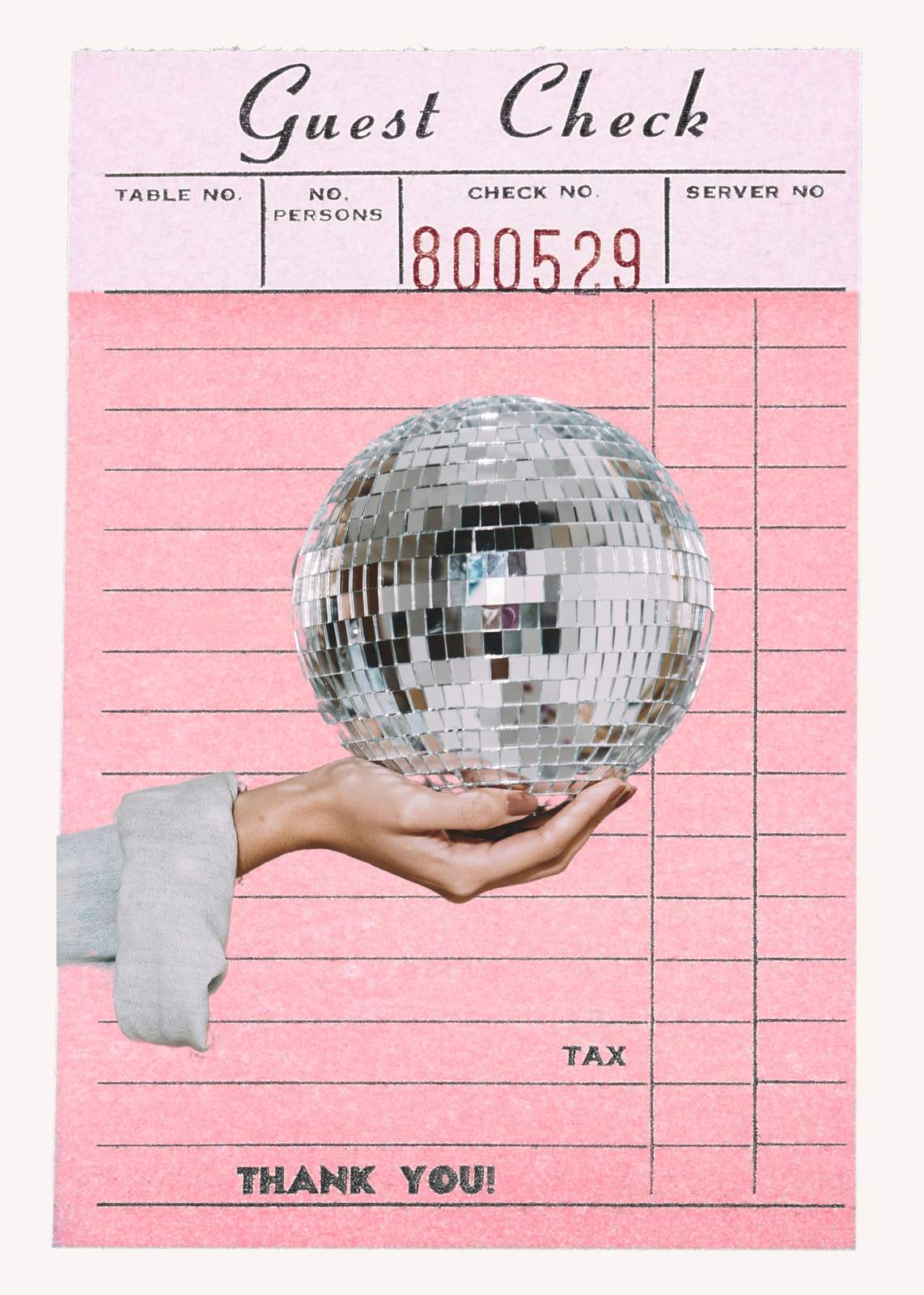 Disco Ball Guest Check Wall Art