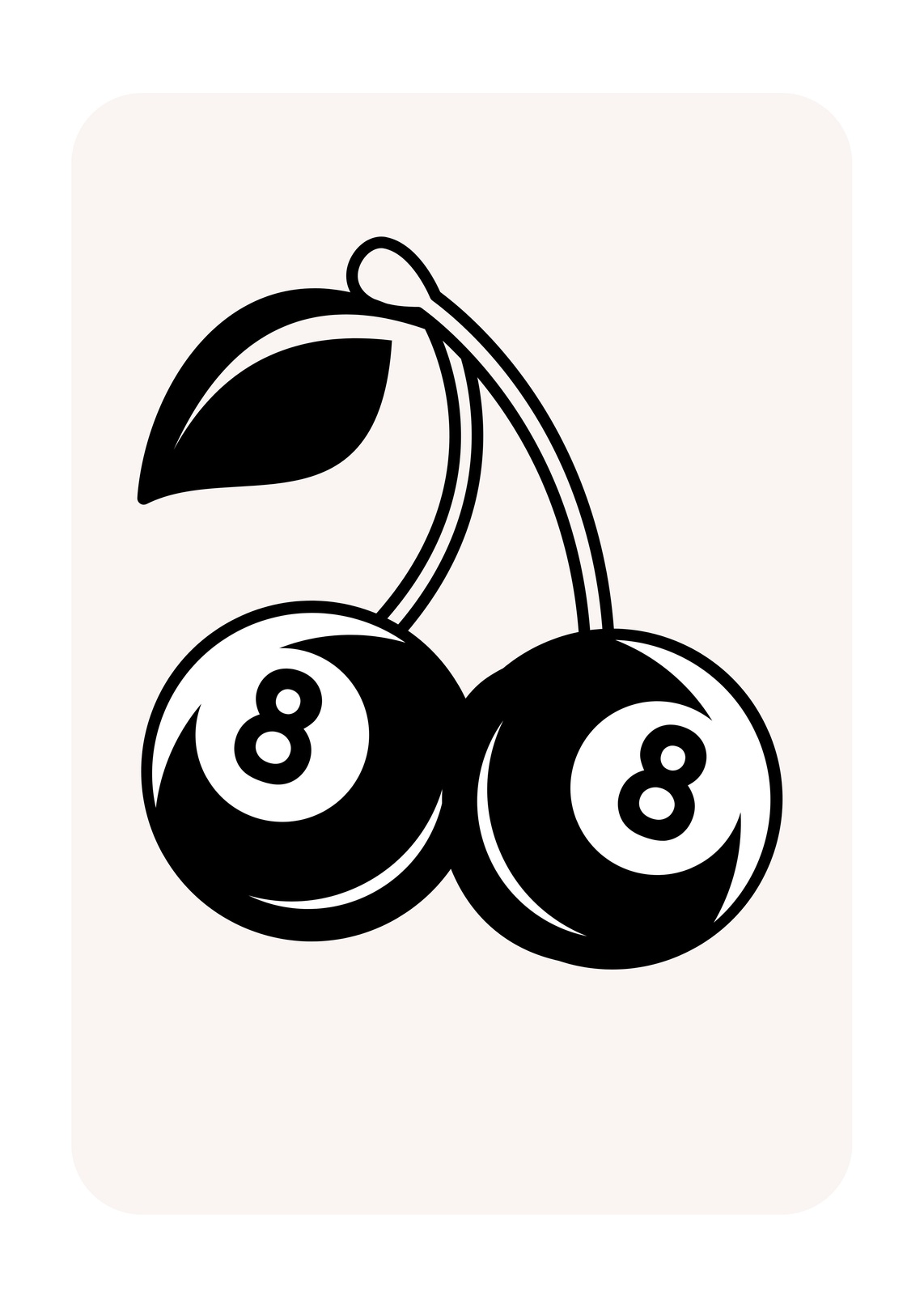 Retro 8 Ball Cherry Wall Art