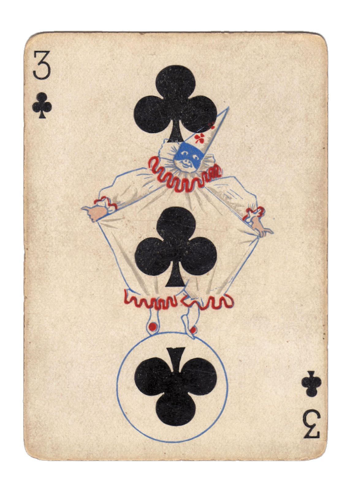 Vintage Clown Playing Card Wall Art