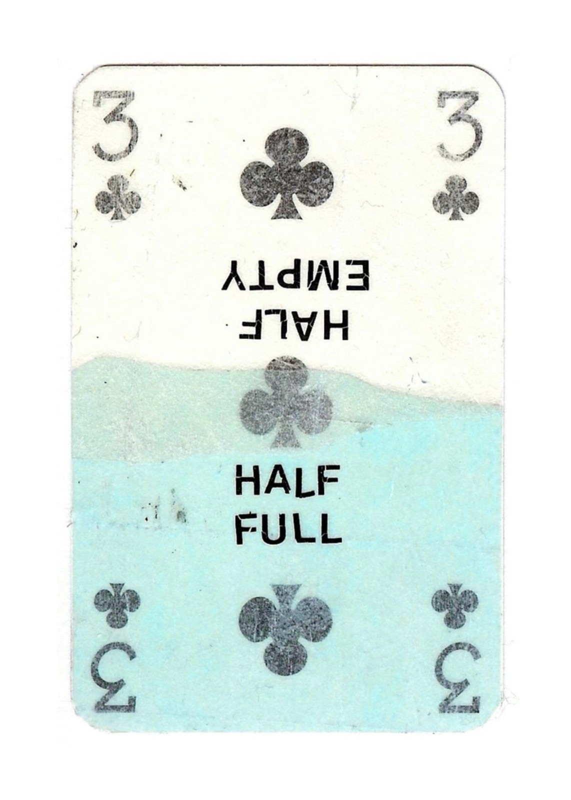 Half Full Half Empty Playing Card Wall Art