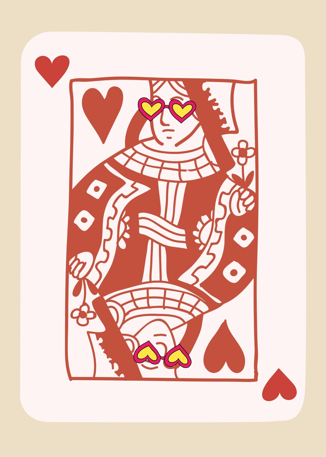Queen of Hearts Sunglasses Wall Art