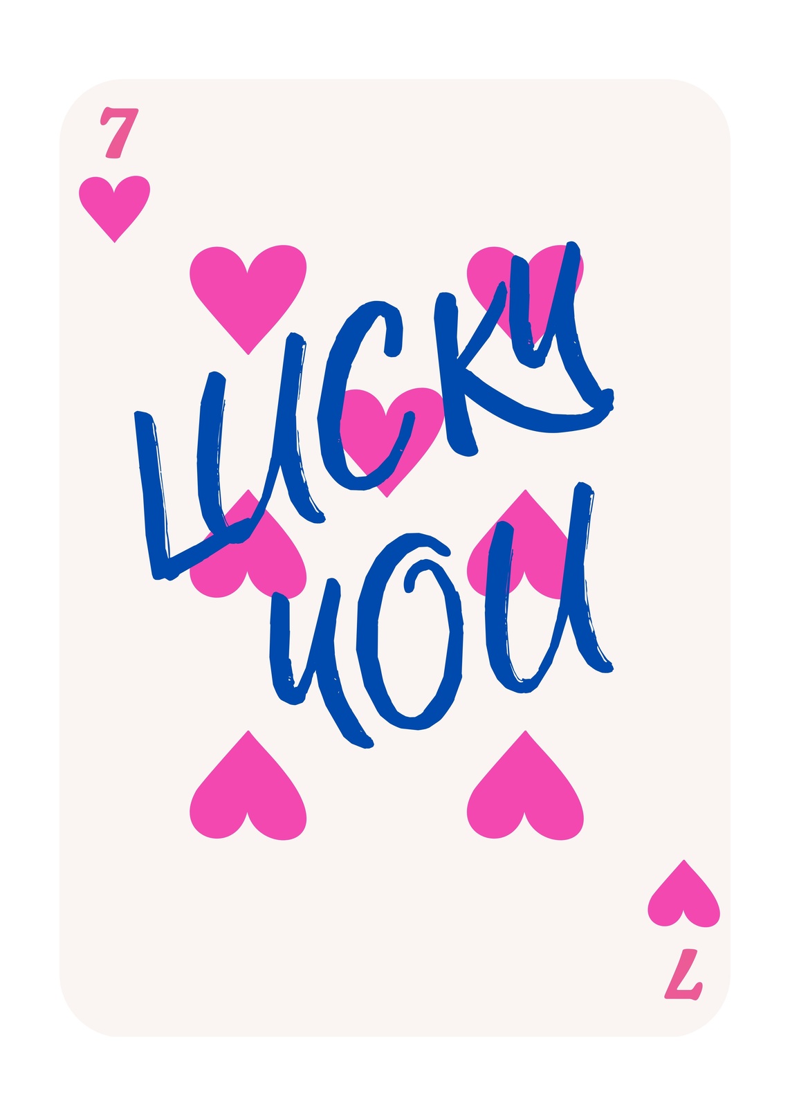 Lucky You Hearts & Card Wall Art
