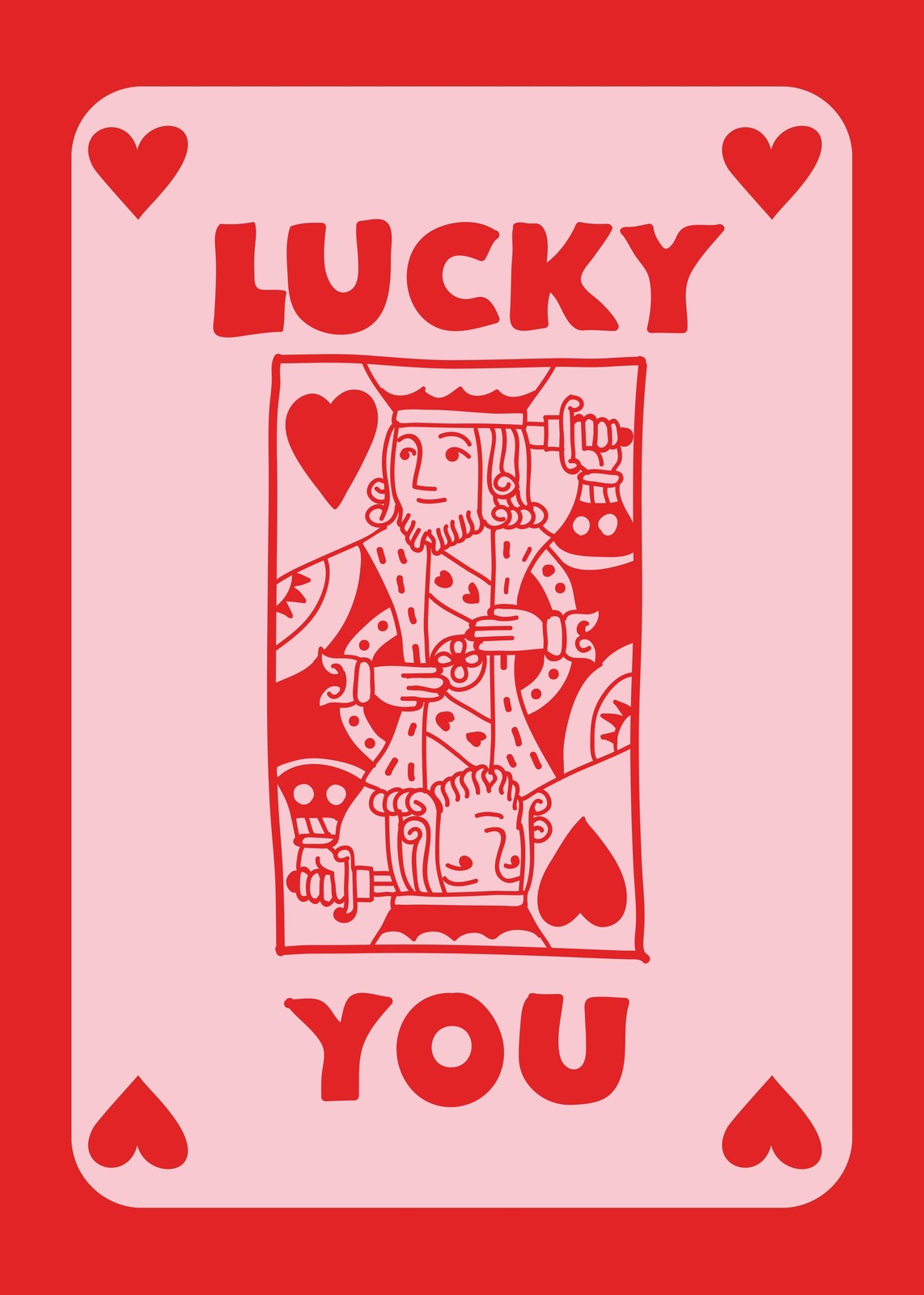 Lucky You King of Hearts Wall Art