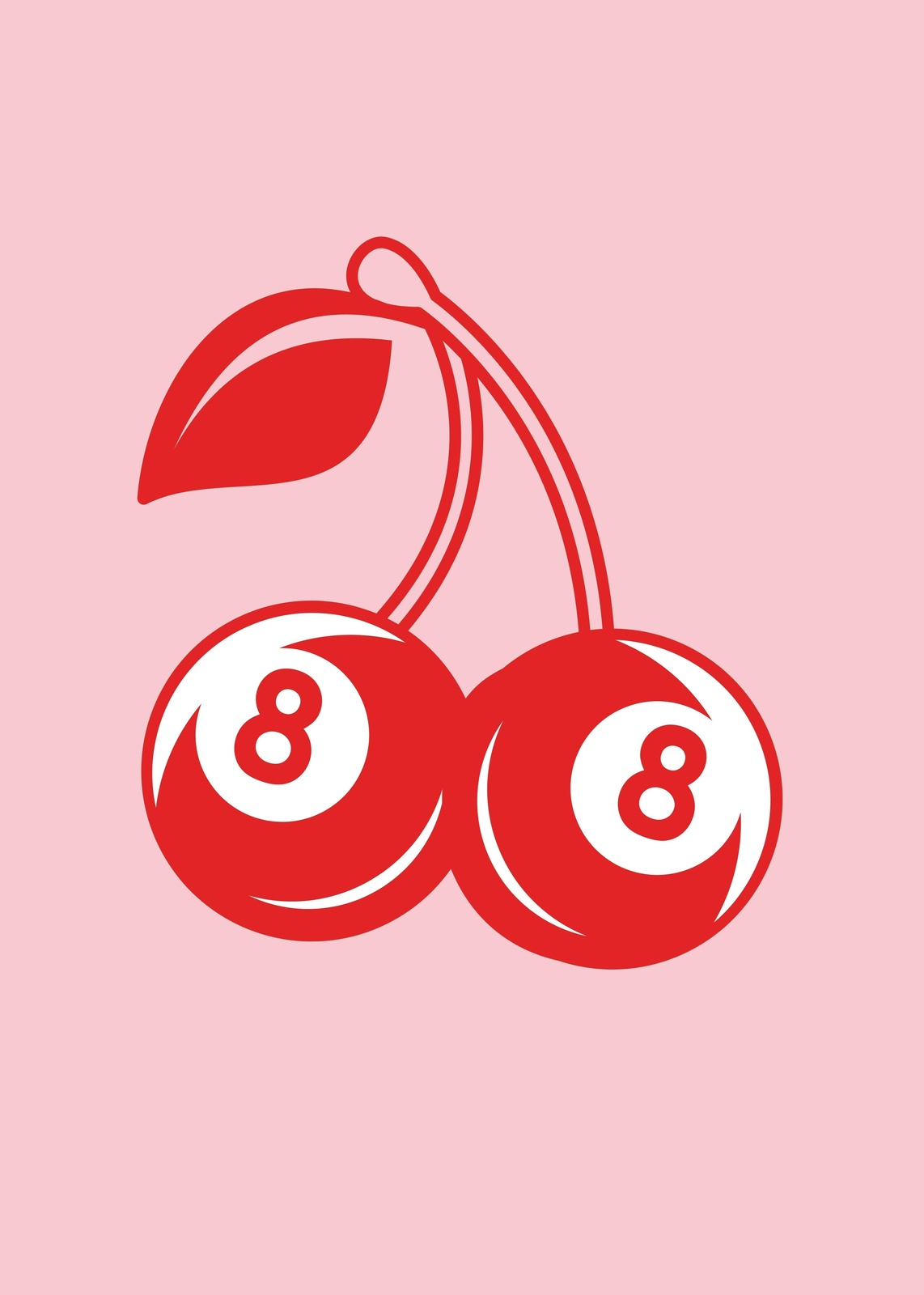 Retro Cherry Pool Ball Wall Art