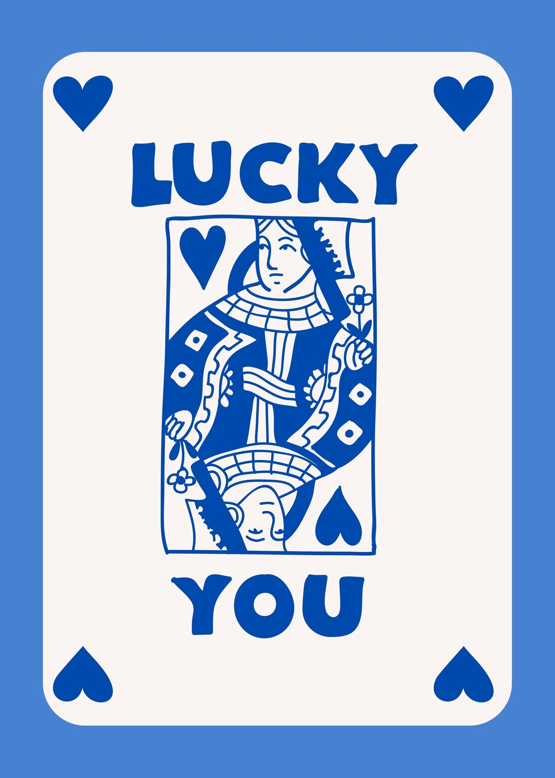 Lucky You Queen of Hearts Wall Art