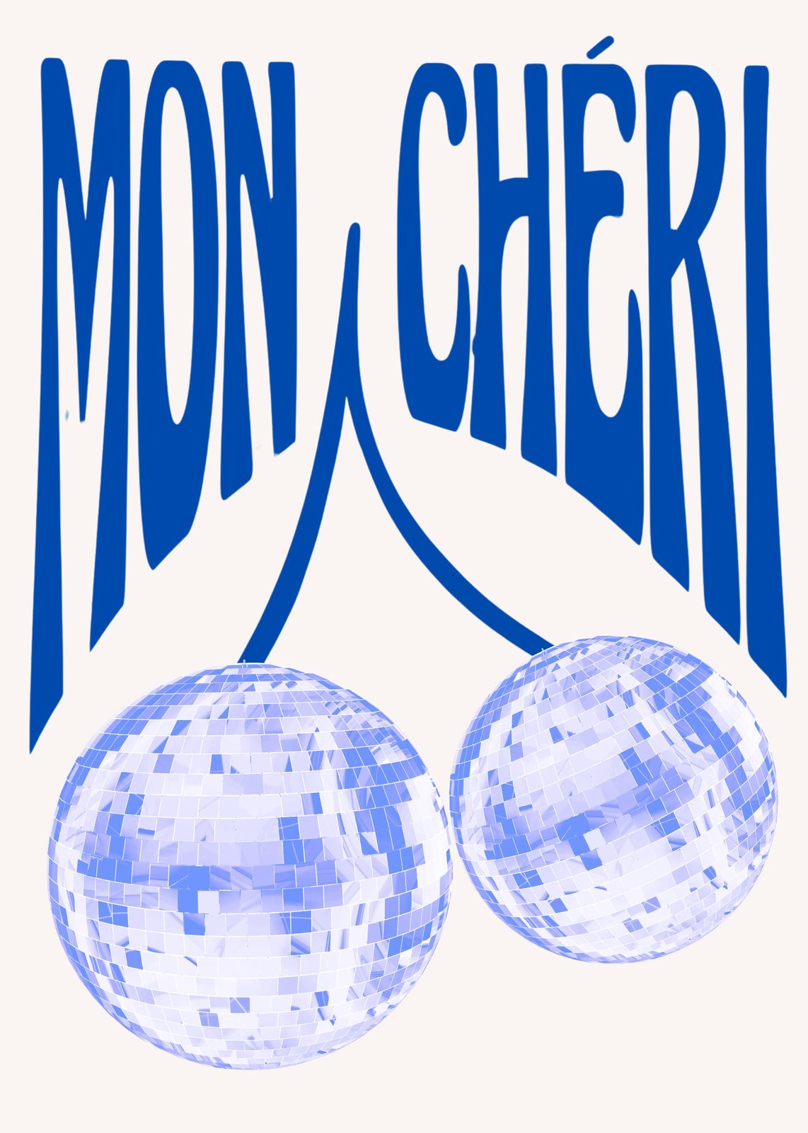 Mon Cheri Disco Ball Blue Wall Art