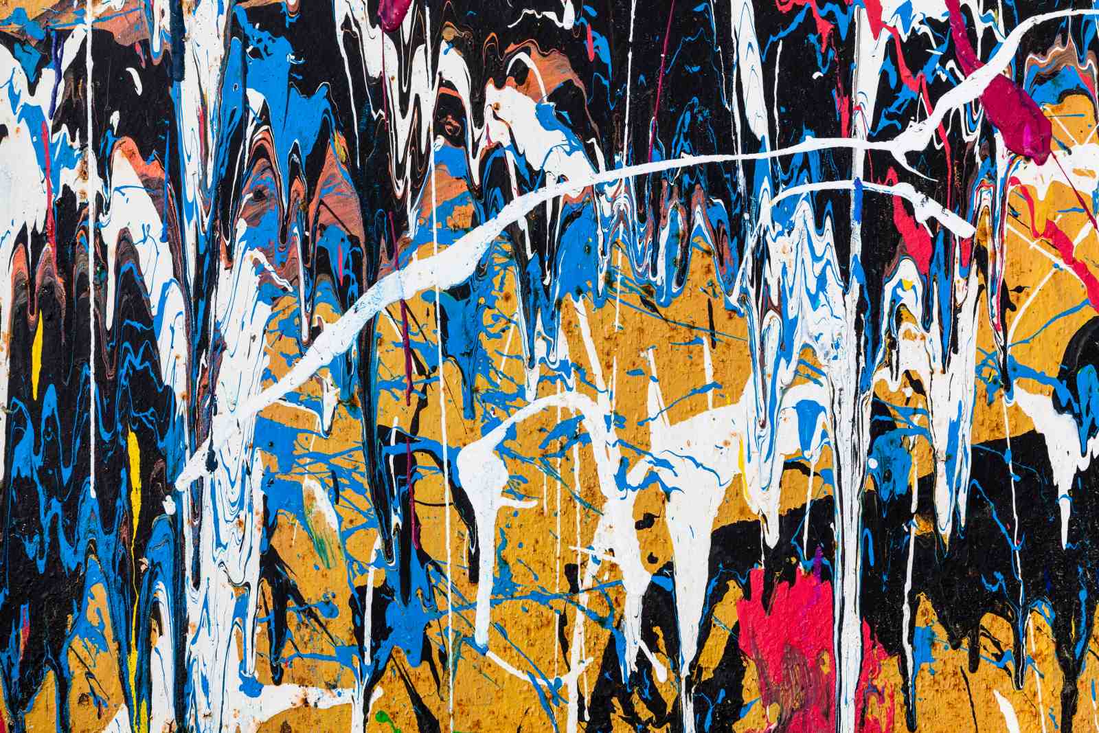 Vibrant Drip Abstract Expressionist Wall Art