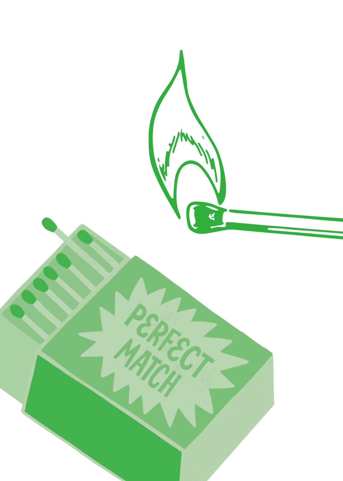 Perfect Match Green Matchbox Wall Art