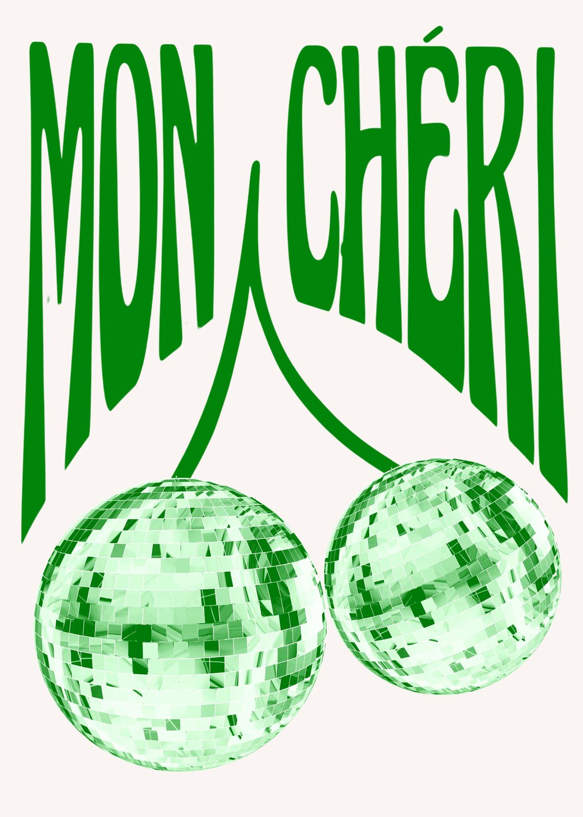 Mon Cheri Disco Ball Cherry Wall Art