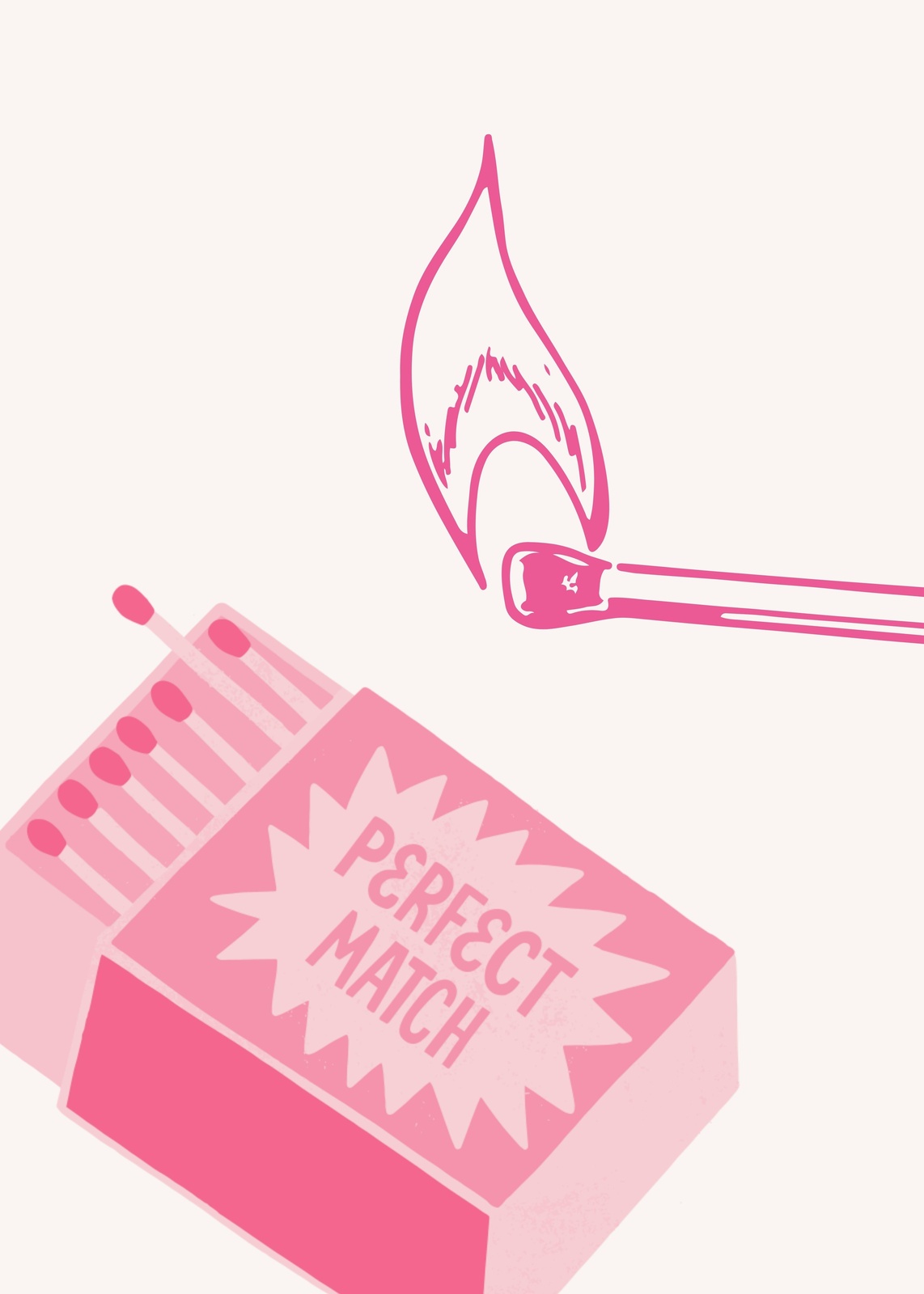 Pink Perfect Match Art Print