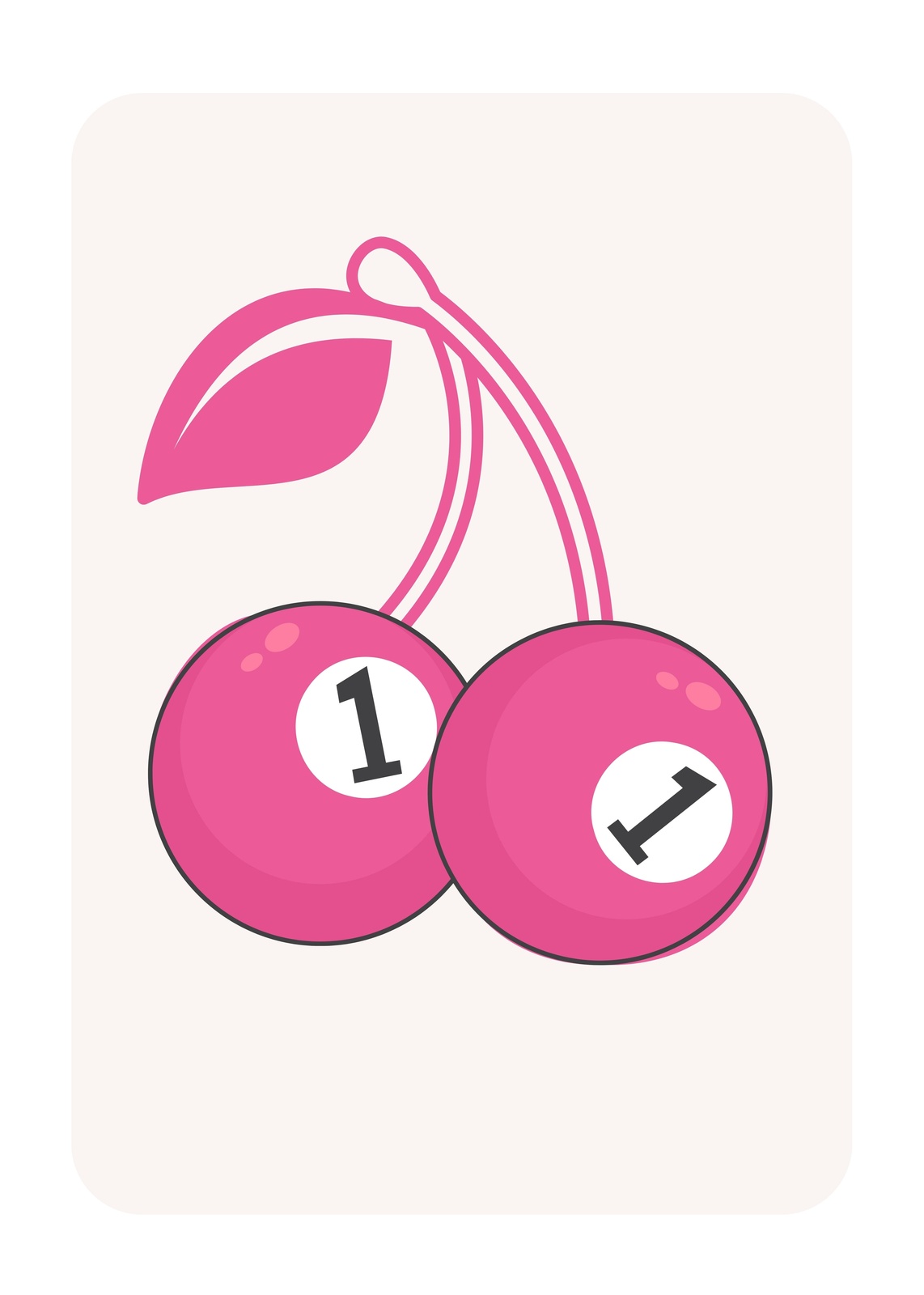 Retro Cherry Pool Balls Wall Art