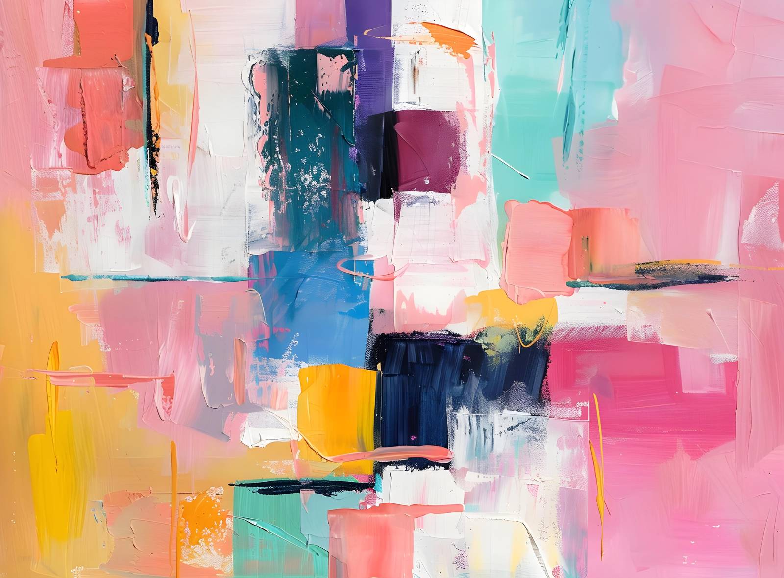 Vibrant Abstract Geometric Wall Art