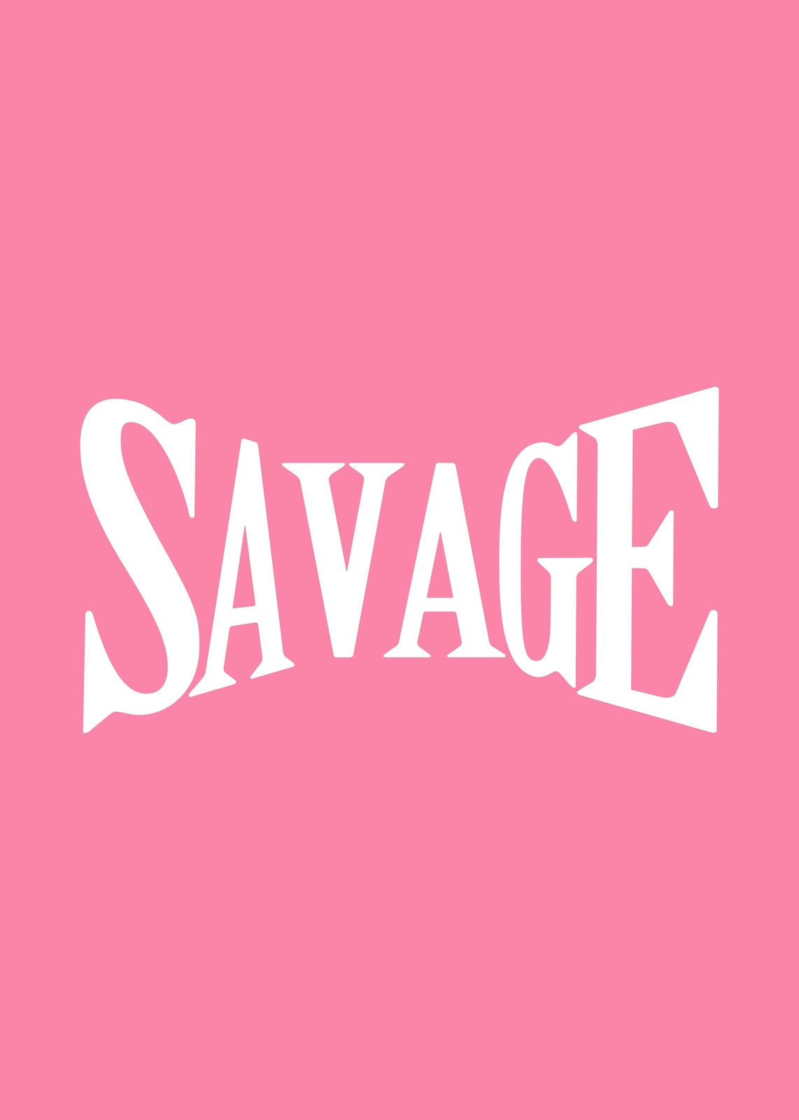 Bold Savage Typography Wall Art