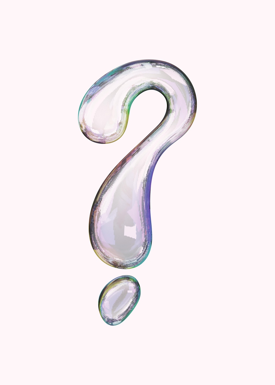 Curious Bubble Question Mark Wall Art