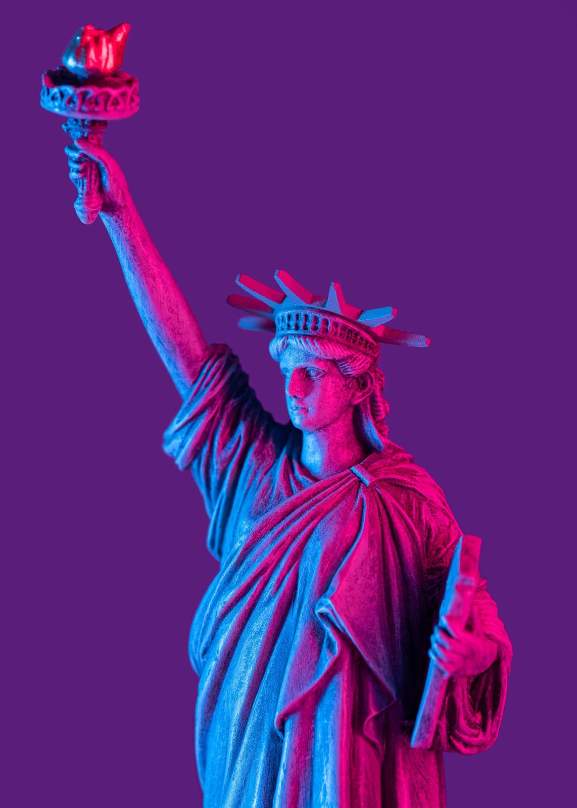 Statue of Liberty Neon Glow Wall Art