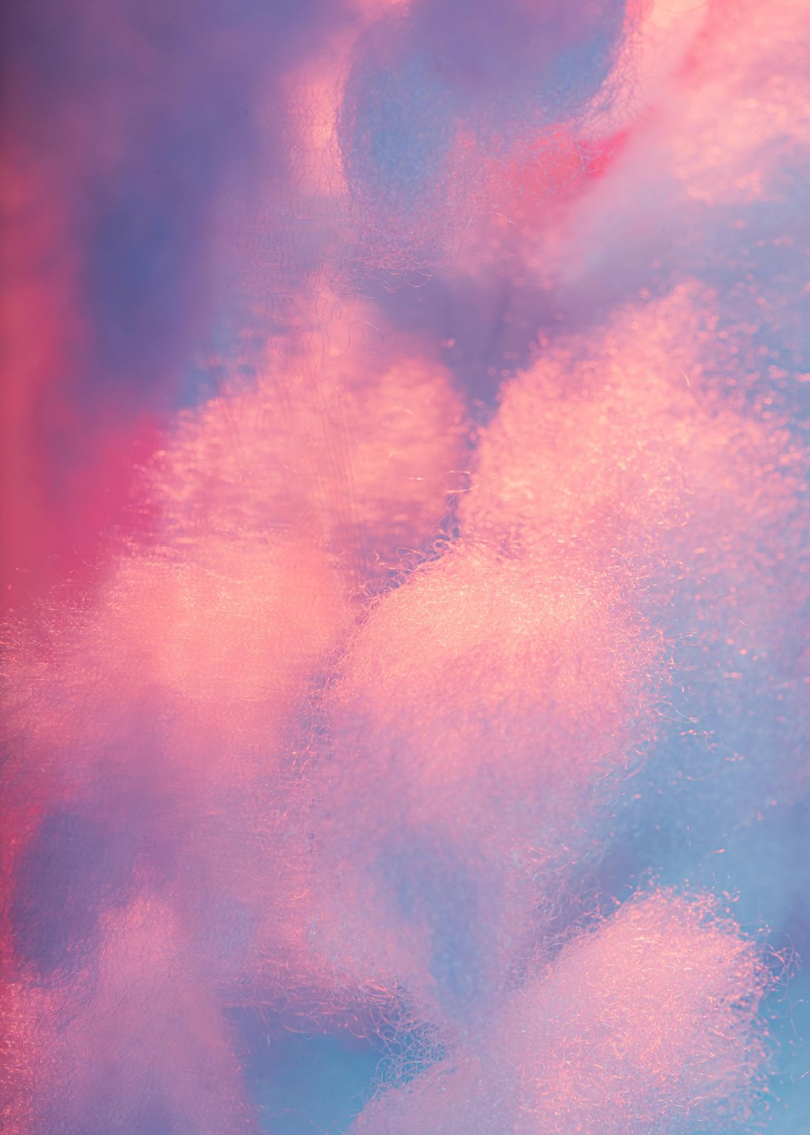 Dreamy Pink & Blue Swirls Wall Art