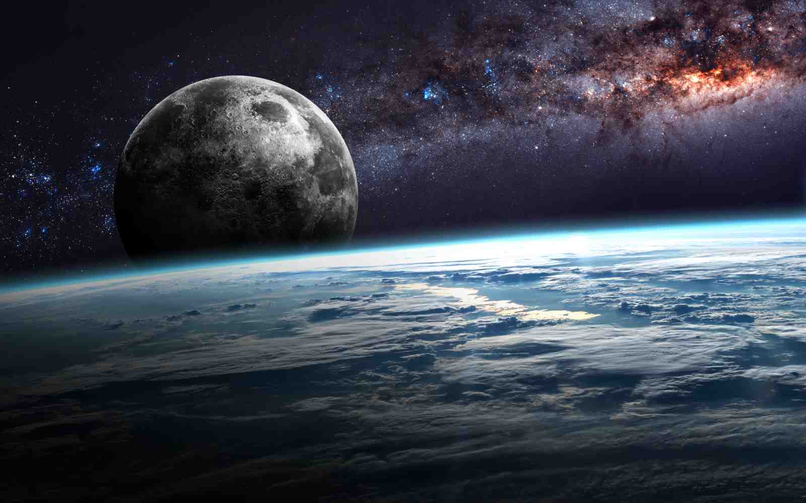 Lunar Earth Galaxy Wall Art