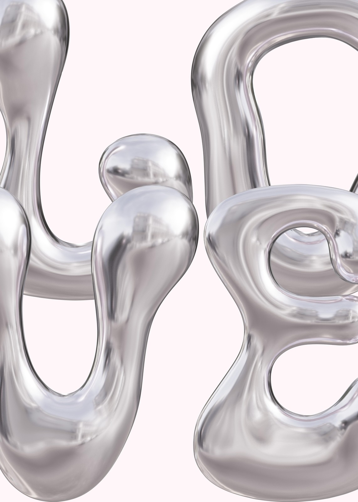 Liquid Silver Flow Abstract Wall Art