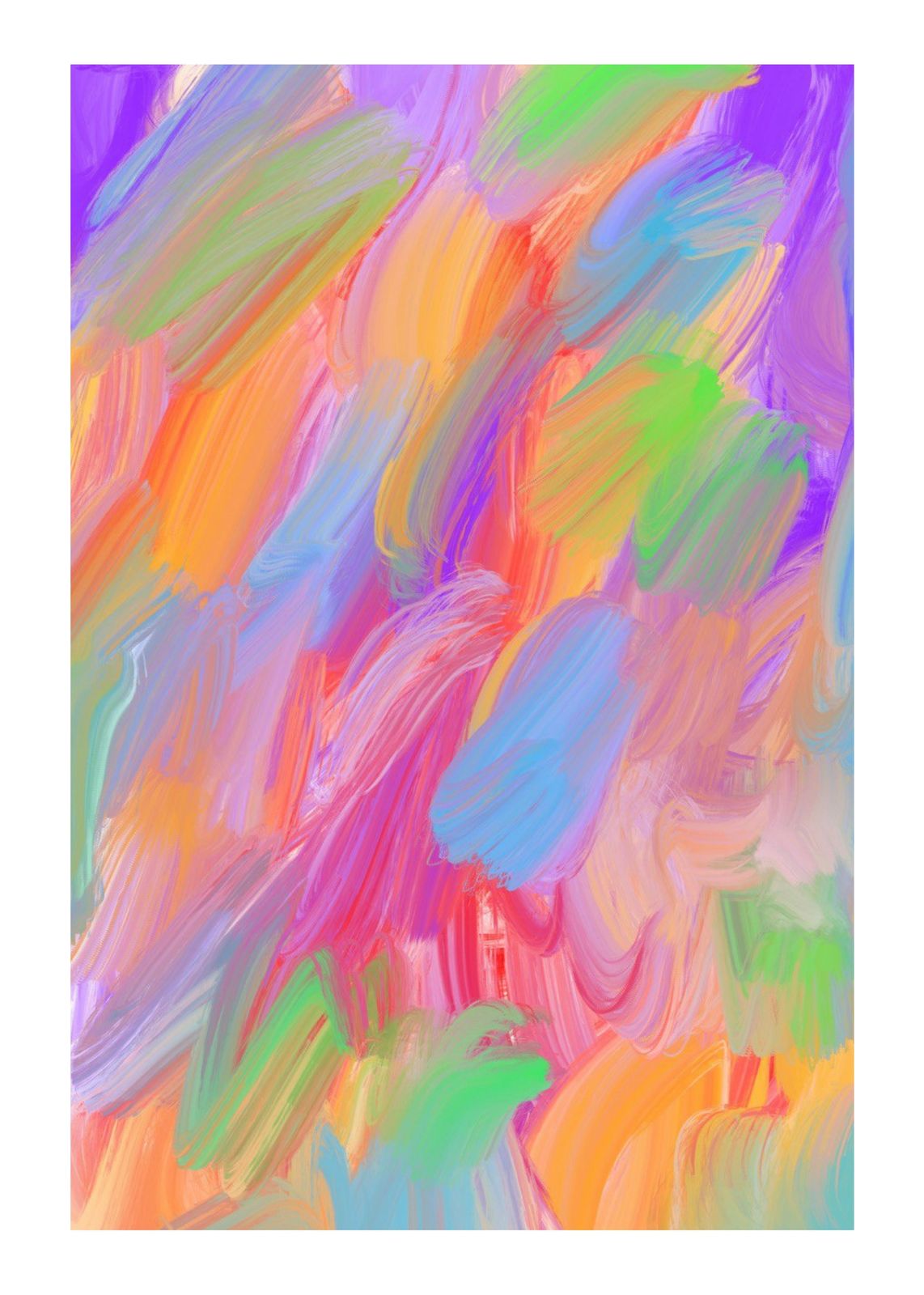 Vibrant Abstract Swirls Wall Art