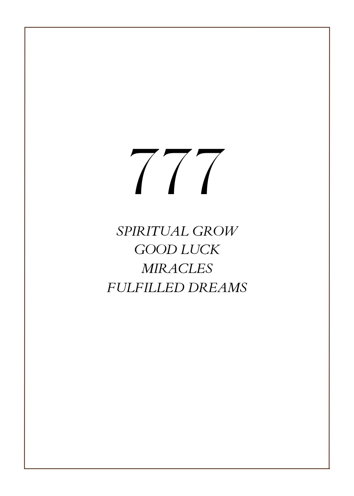 777 Angel Number Spiritual Grow Wall Art