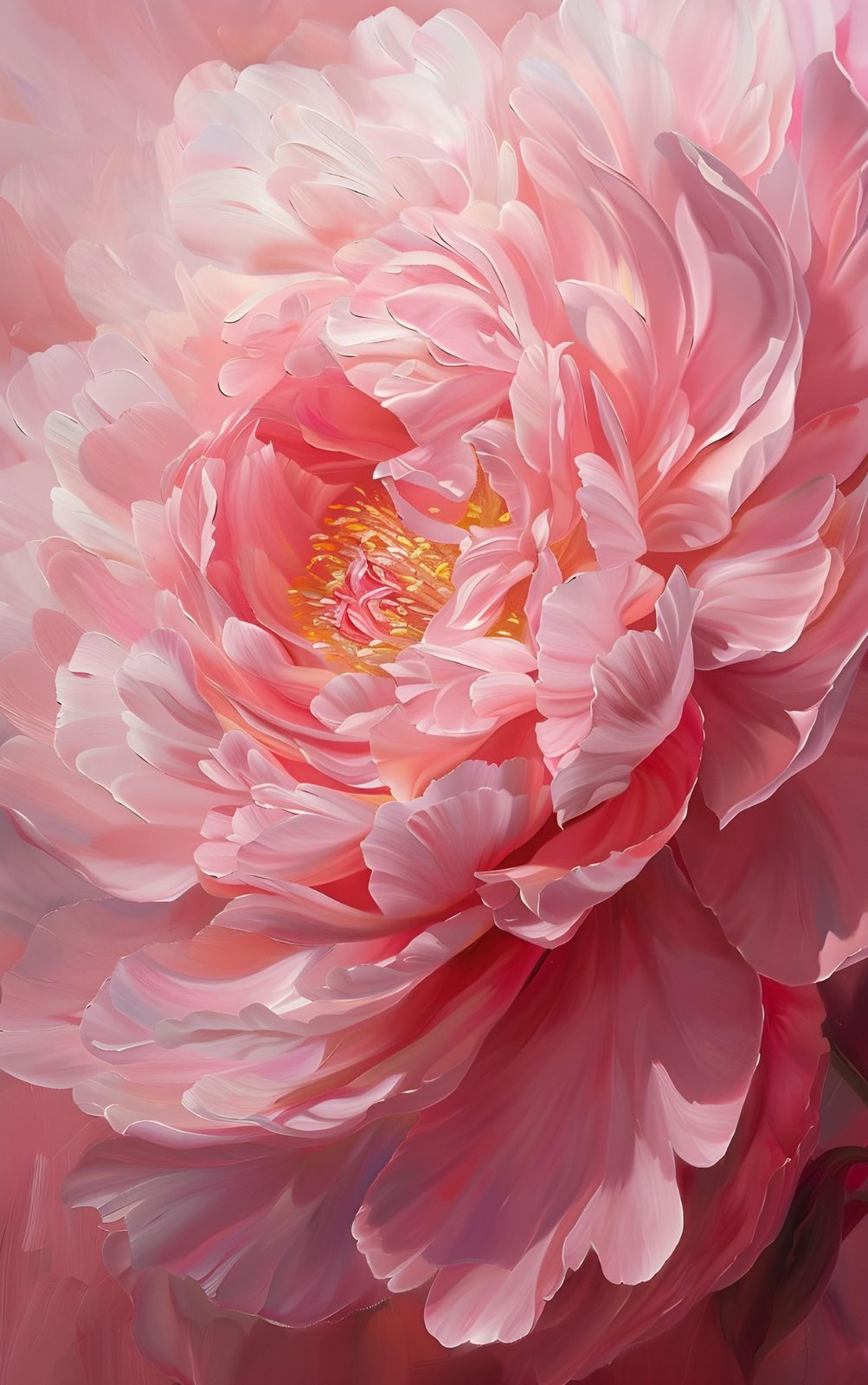 Lush Pink Peony Bloom Wall Art